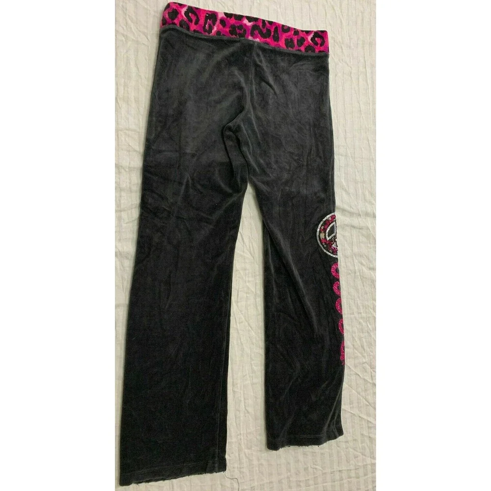 JUSTICE GIRLS VELOUR PANTS SIZE 14